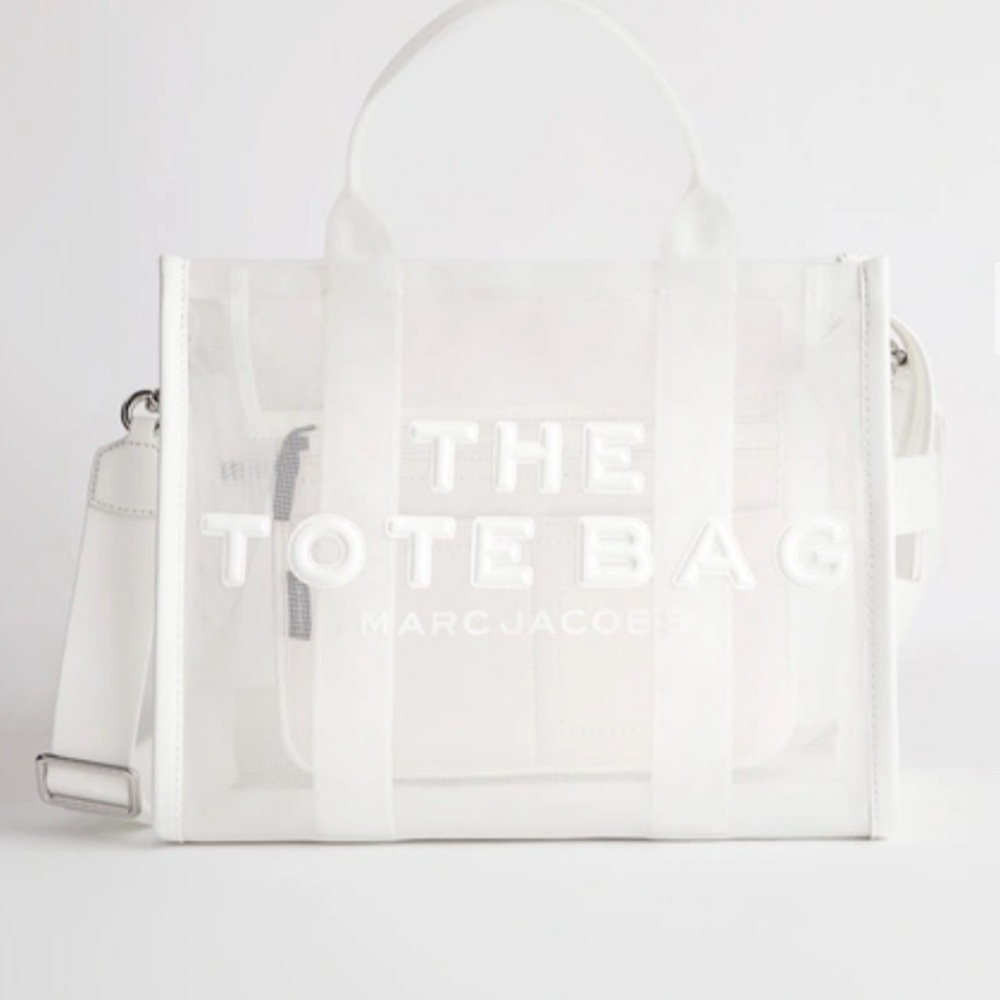 Marc Jacobs the Medium Mesh Tote Bag in White NEW